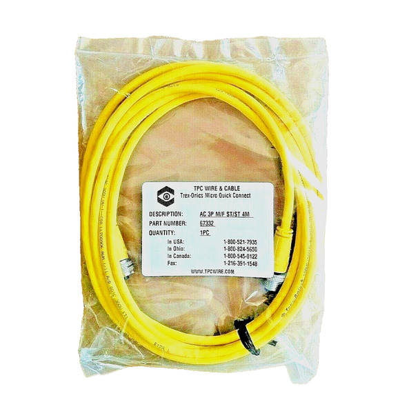 Quick-Connex Trex-Onics 67332 4 Meter PLC Micro Connect Cable TPC Wire Cable NEW - Picture 1 of 3
